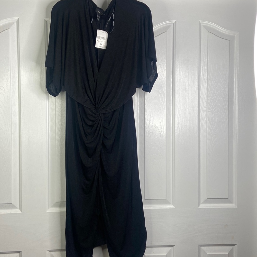 Forever 21 Black ruching dress